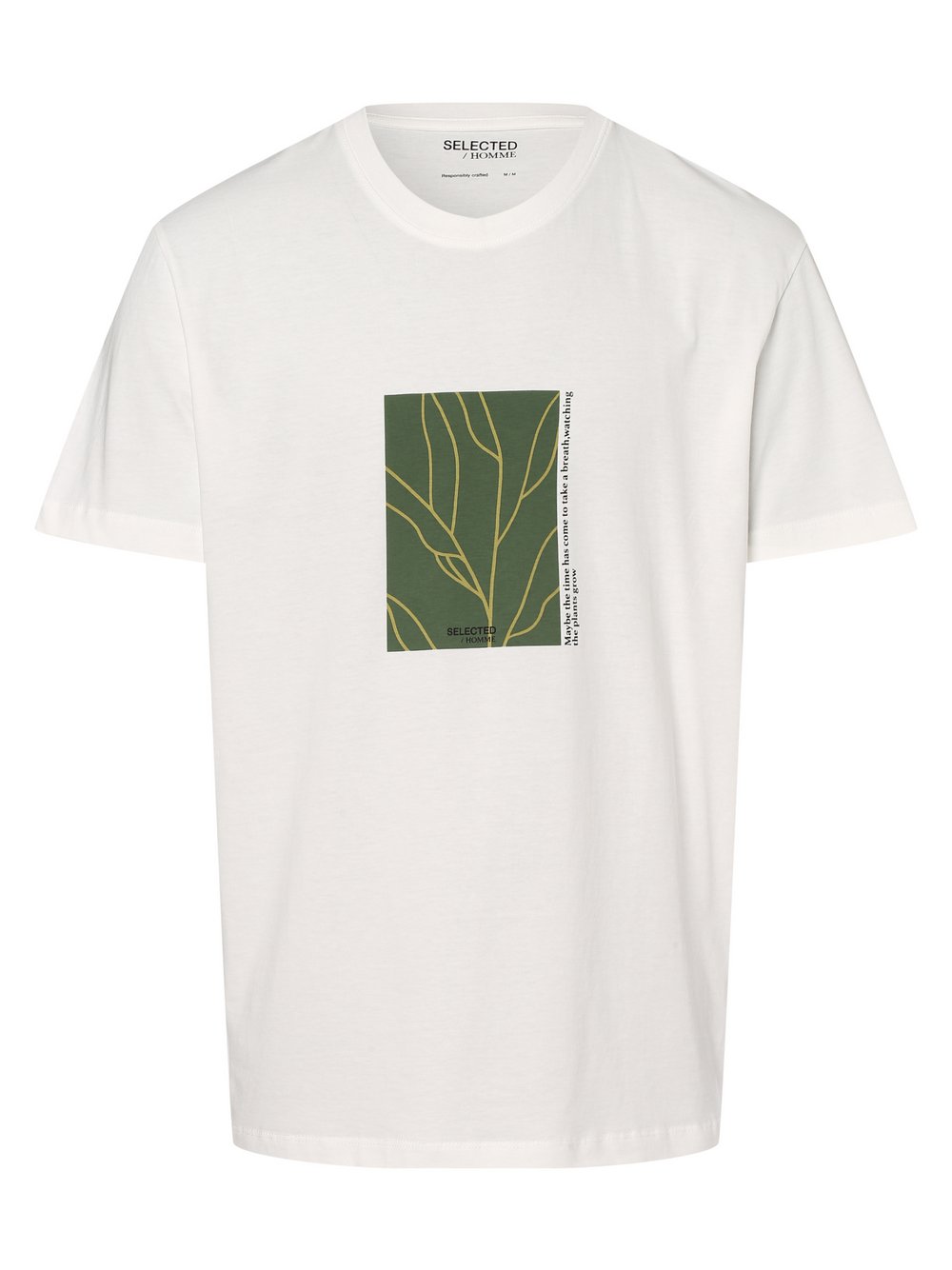 Selected - T-shirt męski – SLHRelaxrob, biały