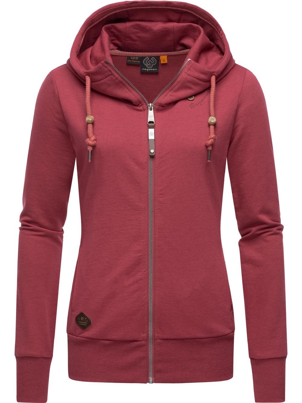 Ragwear Kapuzensweatjacke Damen Baumwolle rot, L