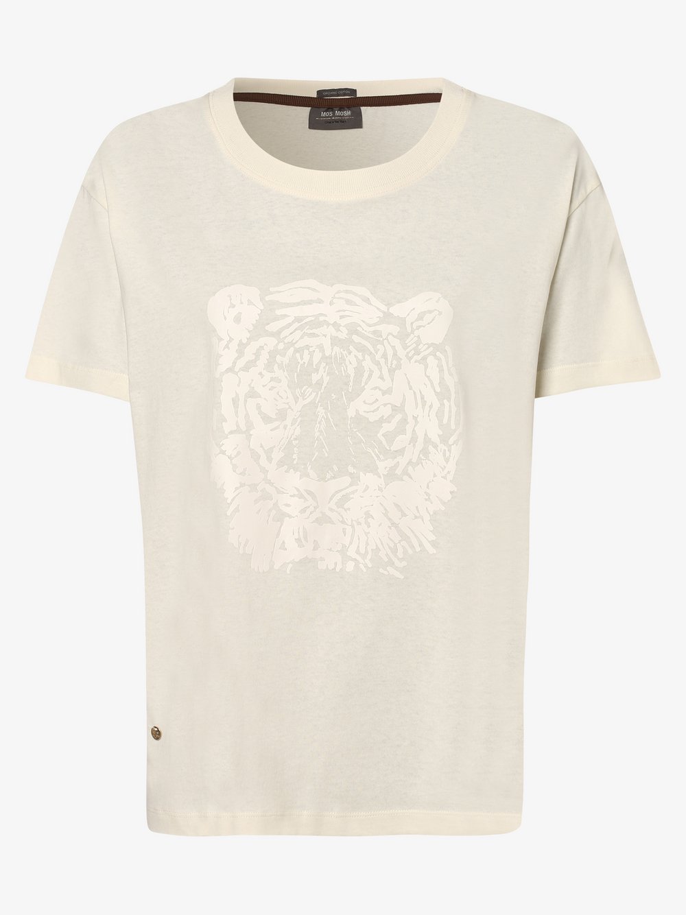 MOS MOSH - T-shirt damski – Tiger, biały