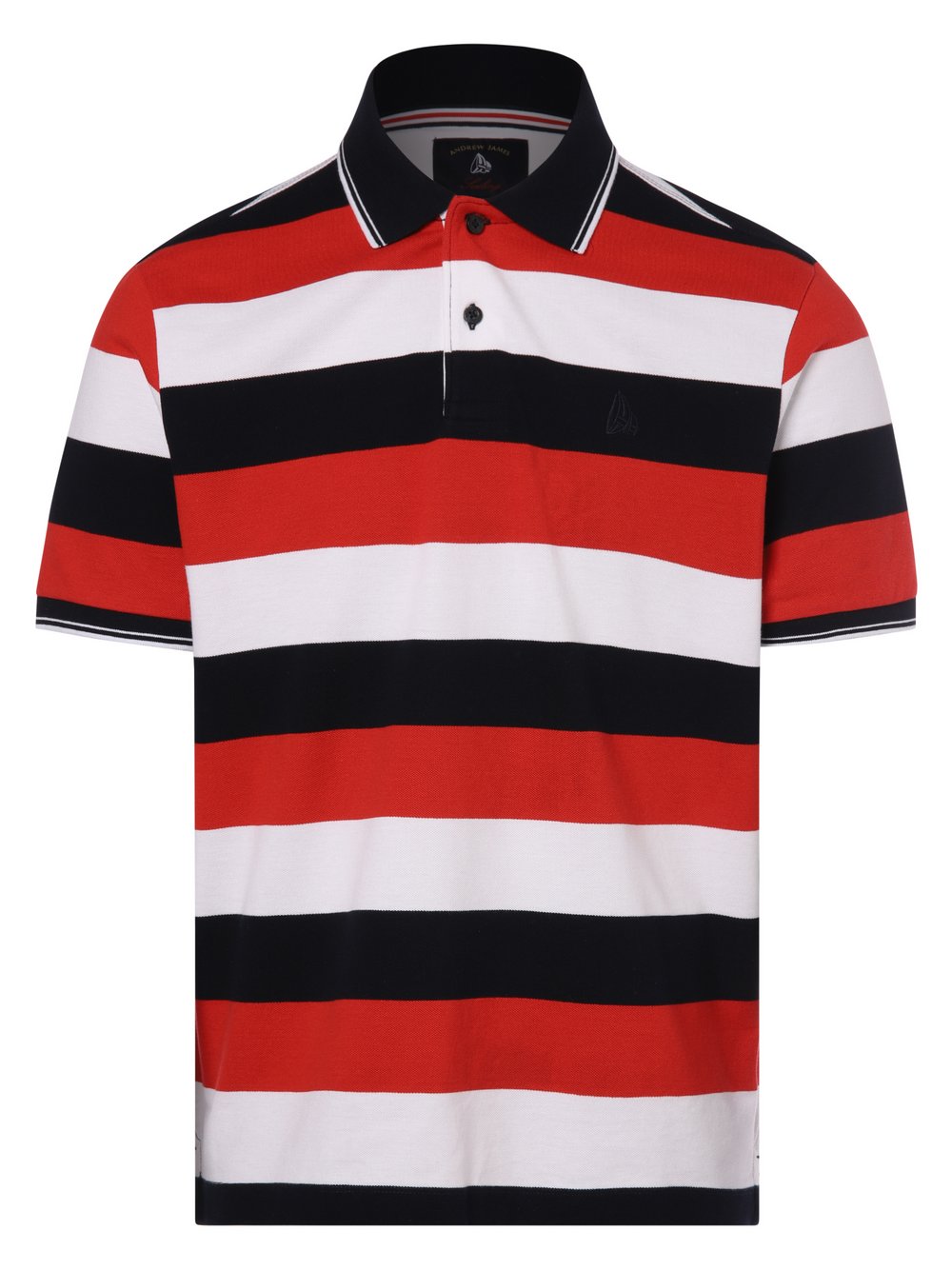 Andrew James Sailing - Męska koszulka polo, czerwony|biały