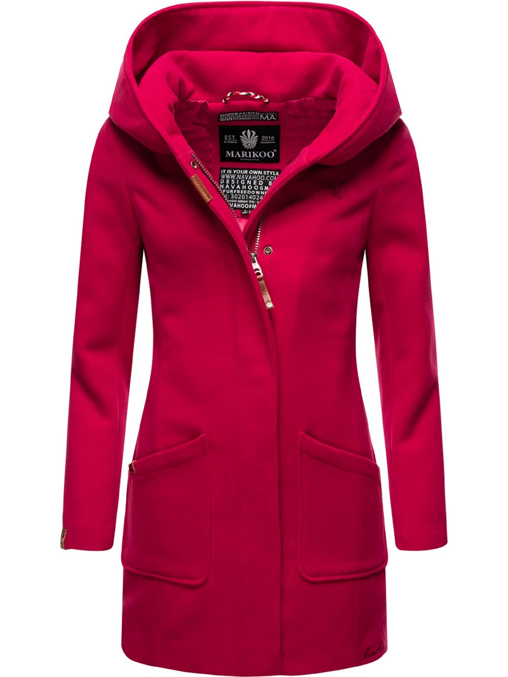 Marikoo Wintermantel Damen rosa, S