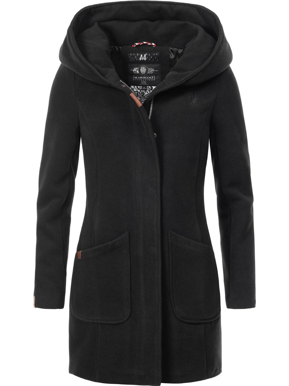 Marikoo Wintermantel Damen schwarz, XXXL