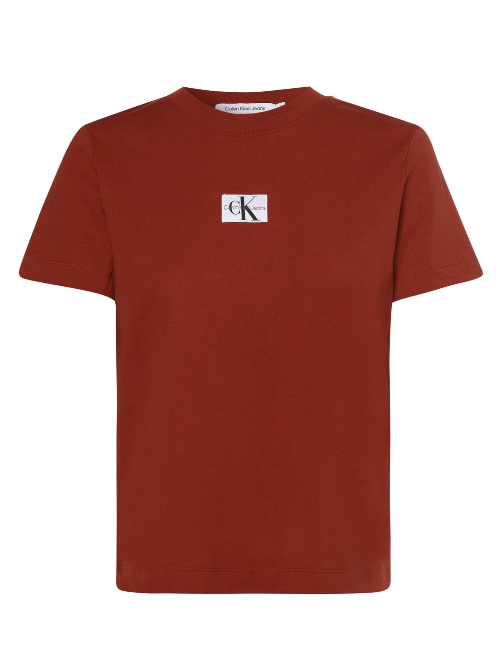 Calvin Klein Jeans - T-shirt damski, czerwony|brązowy