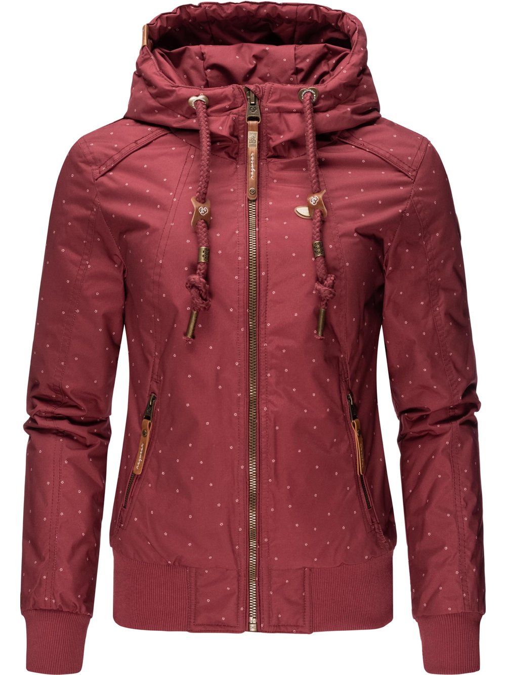 Ragwear Winterjacke Damen rot gemustert, XS