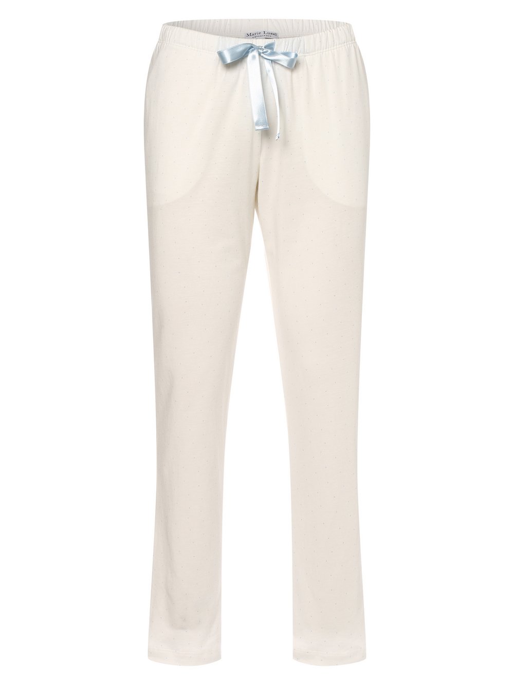 Marie Lund - Damskie spodnie od piżamy, biały