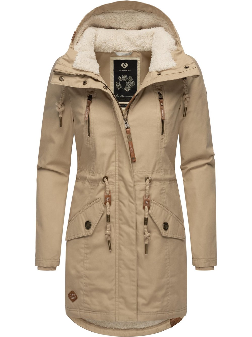 Ragwear Wintermantel Damen beige, XXL