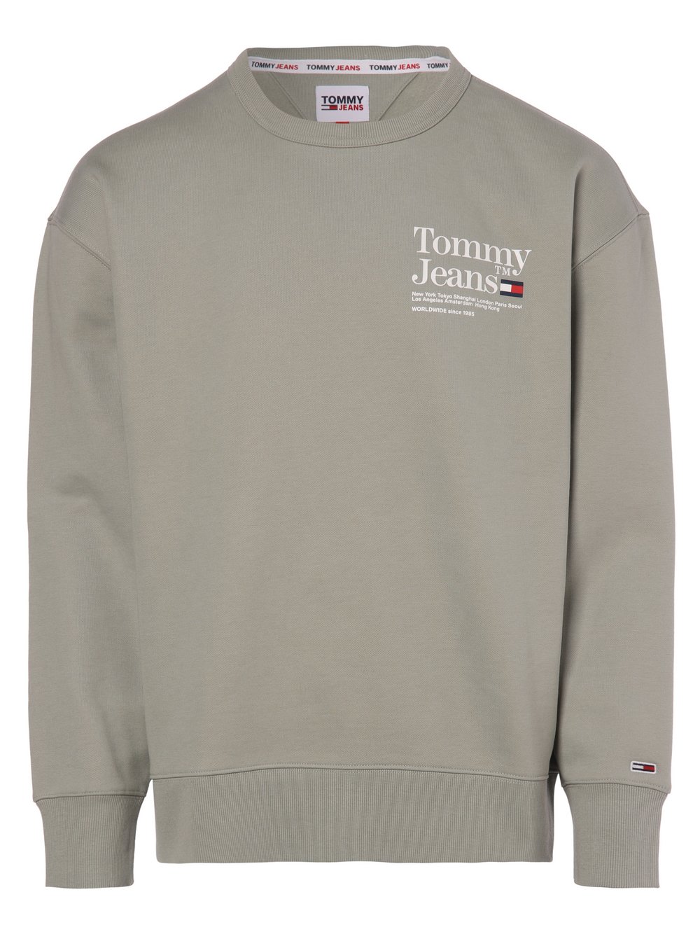 Tommy Jeans - Męska bluza nierozpinana, zielony