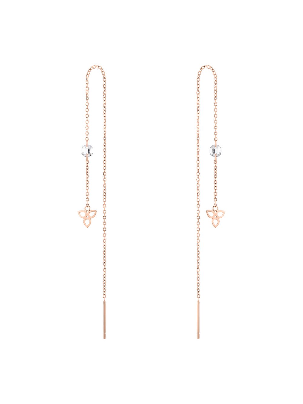 Tamaris Ohrringe Damen Edelstahl roségold, ONE SIZE