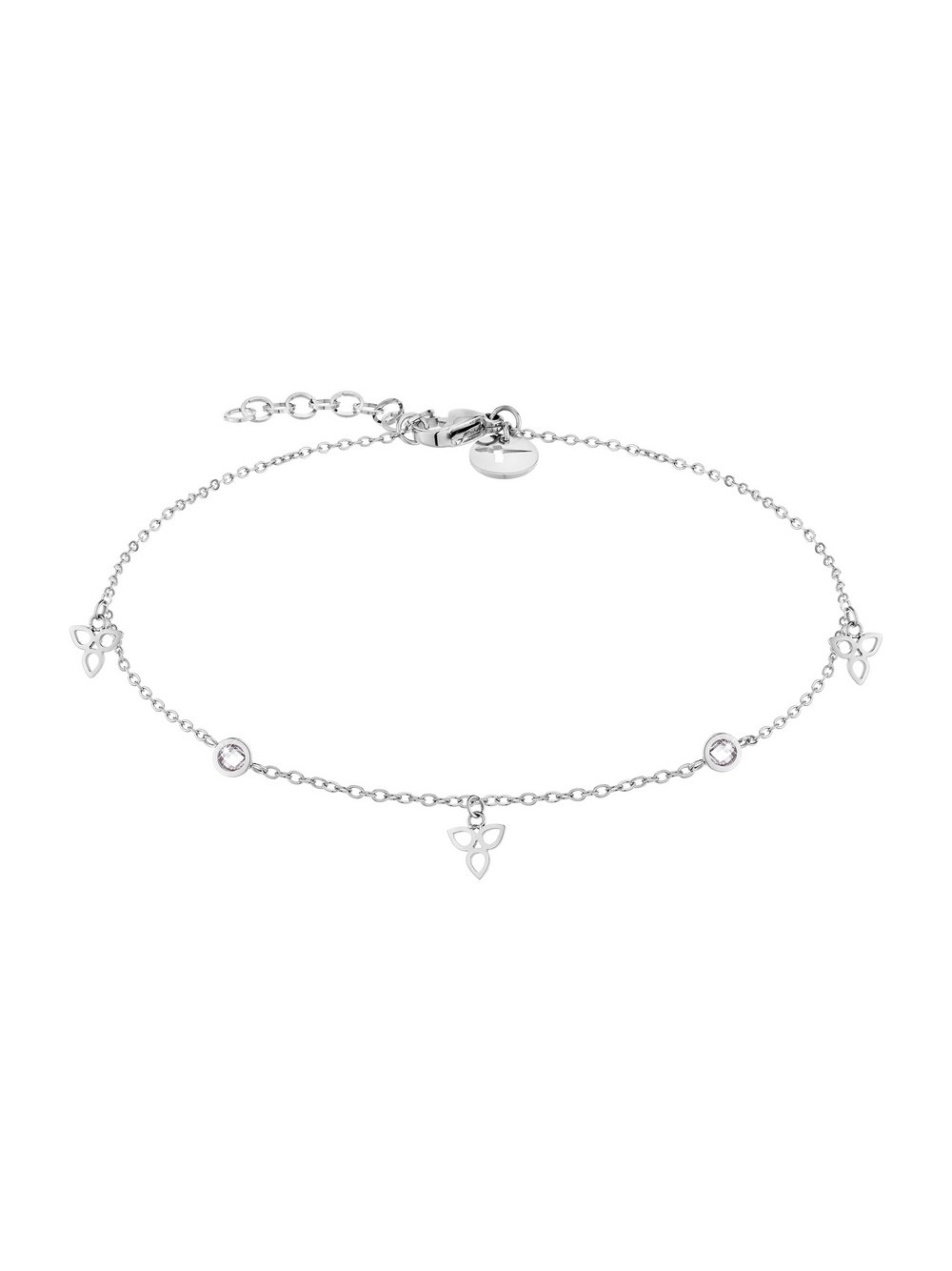 Tamaris Fußkette Damen Edelstahl silber, ONE SIZE