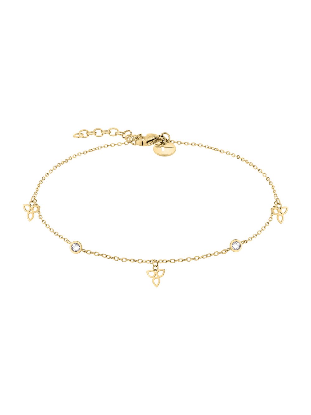 Tamaris Fußkette Damen Edelstahl gold, ONE SIZE