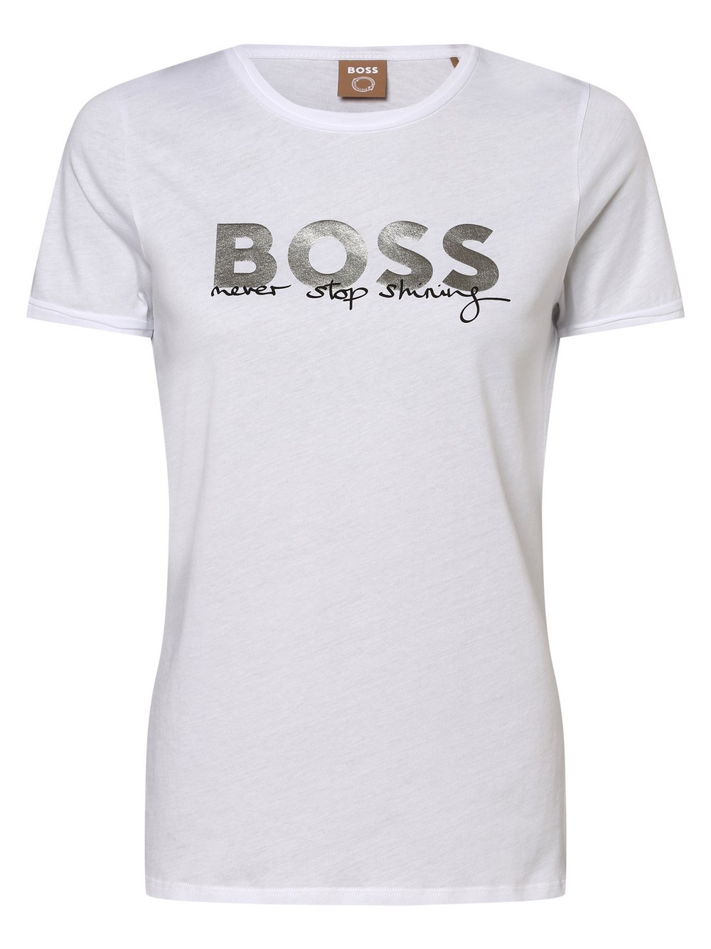 BOSS - T-shirt damski – C_Elogo_13, biały