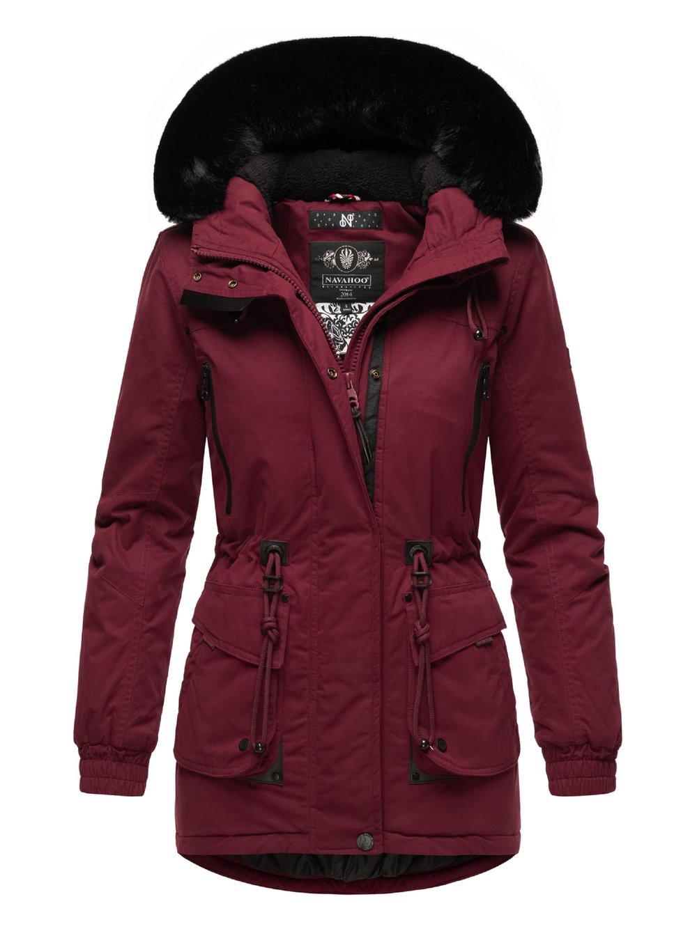 Navahoo Wintermantel Damen Baumwolle rot, XS