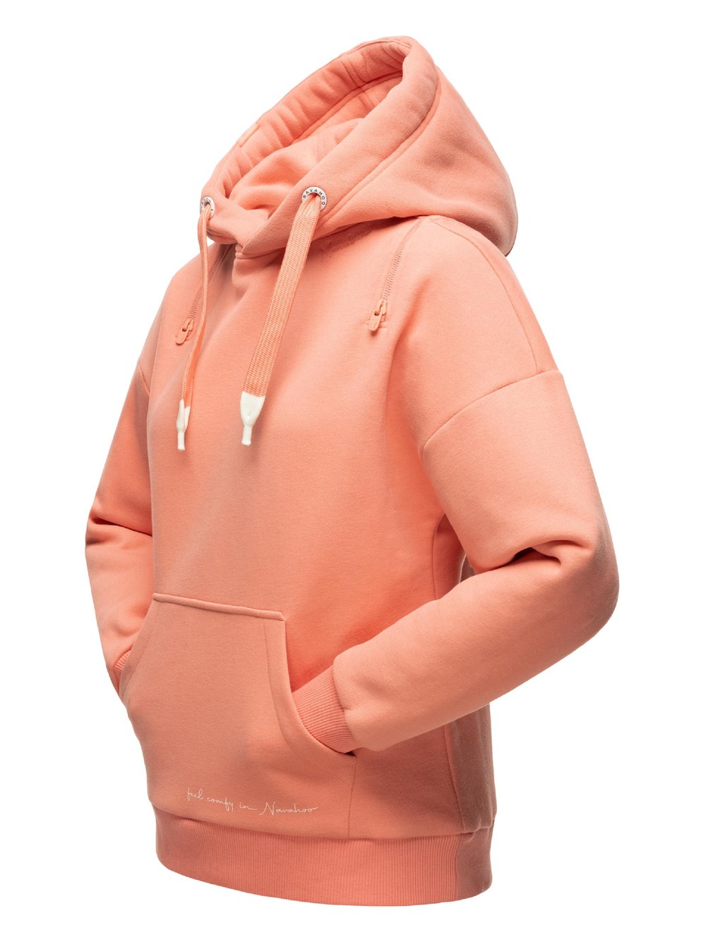 Navahoo Kapuzensweatshirt Damen Baumwolle orange, XS