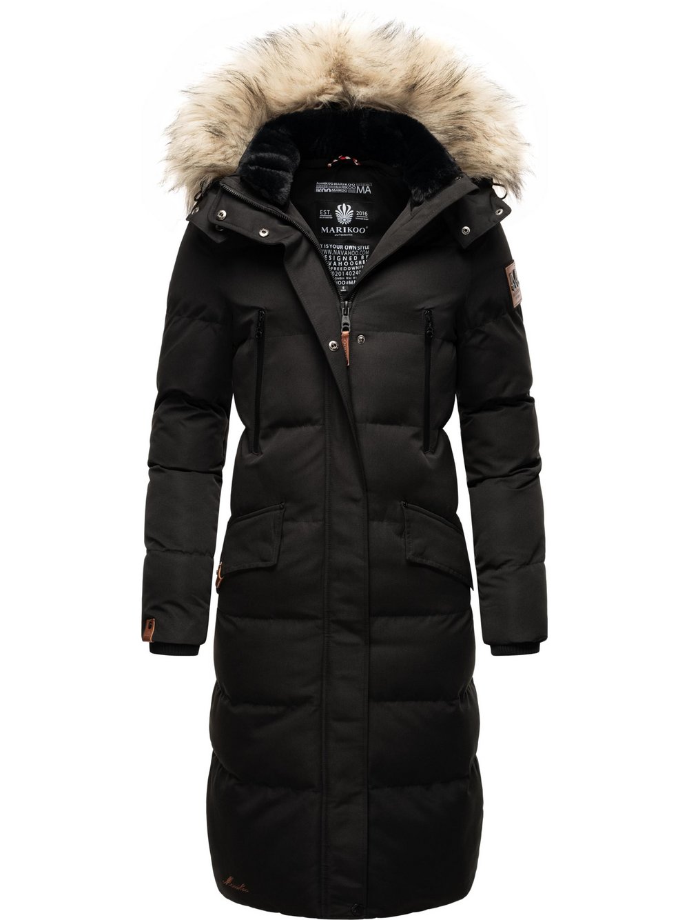 Marikoo Steppmantel Damen schwarz, XS