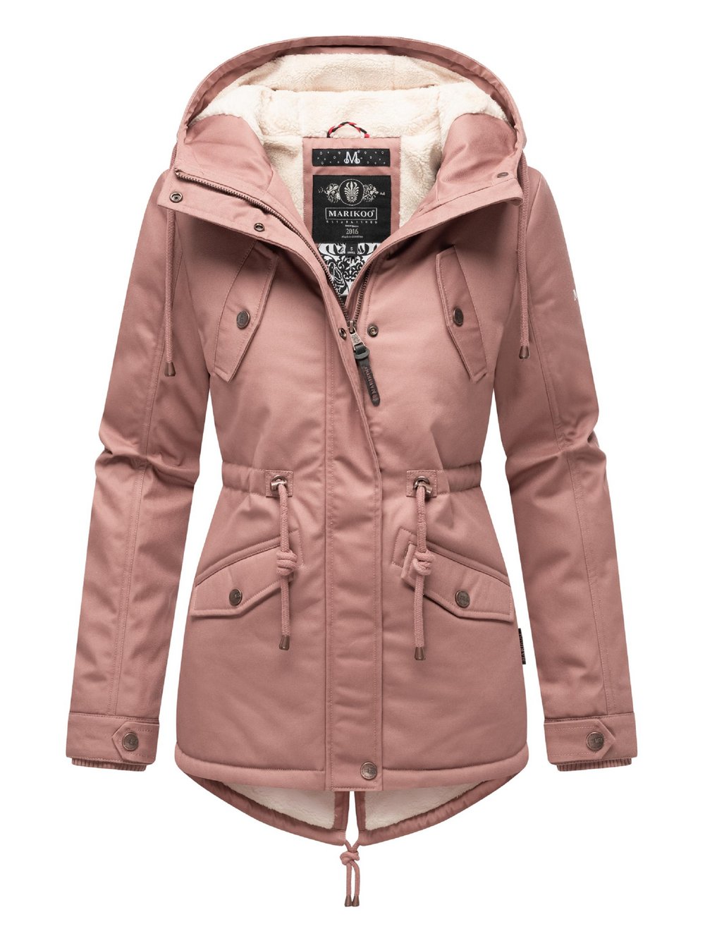 Marikoo Winterjacke Damen Baumwolle rosa, XXL