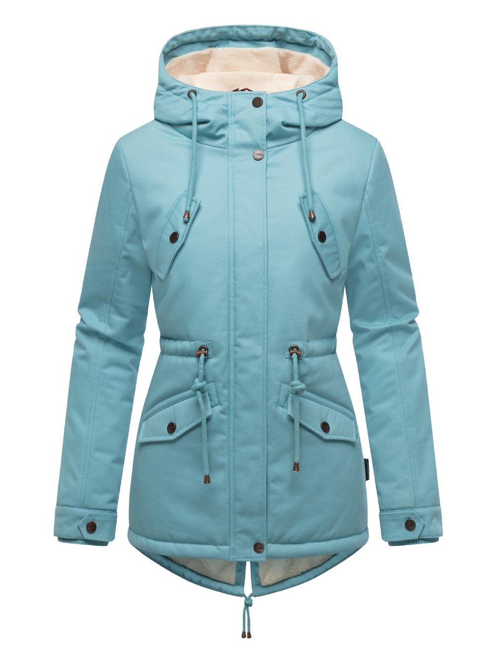 Thumbnail - Marikoo Winterjacke Damen Baumwolle blau, L