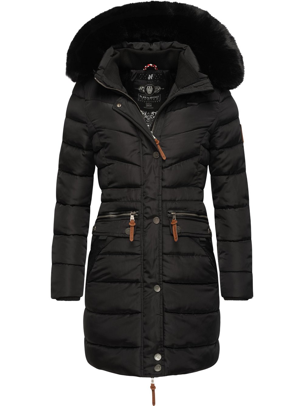 Navahoo Steppmantel Damen schwarz, XS