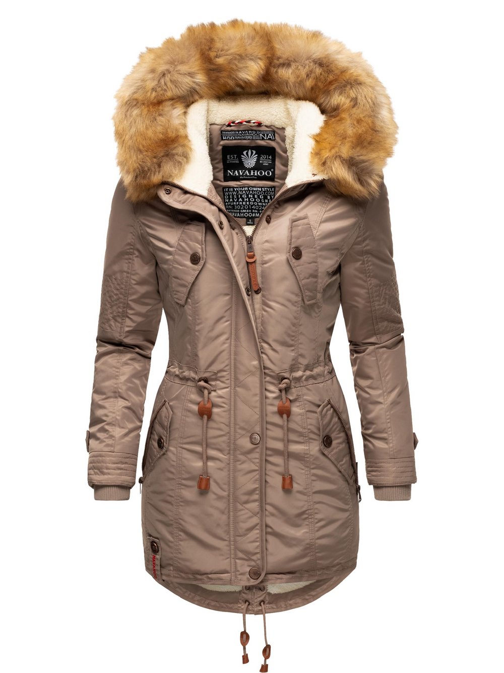 Thumbnail - Navahoo Wintermantel Damen braun, XS
