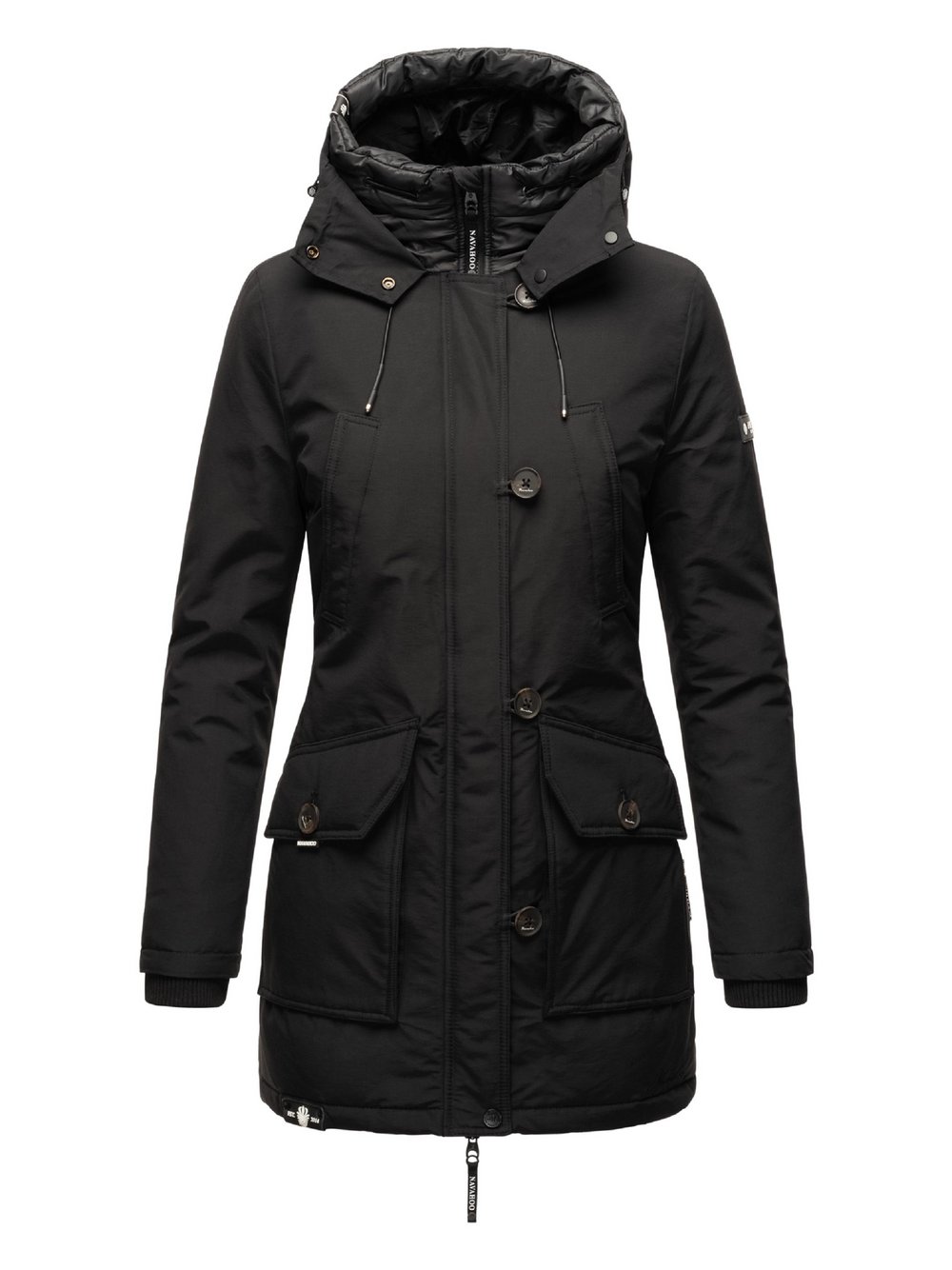 Navahoo Winterjacke Damen Baumwolle schwarz, XS