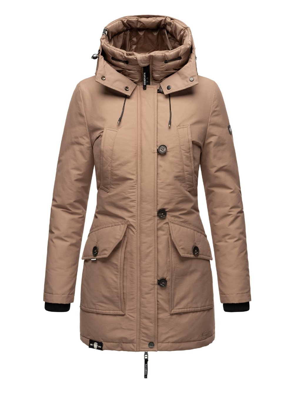 Navahoo Winterjacke Damen Baumwolle braun, L