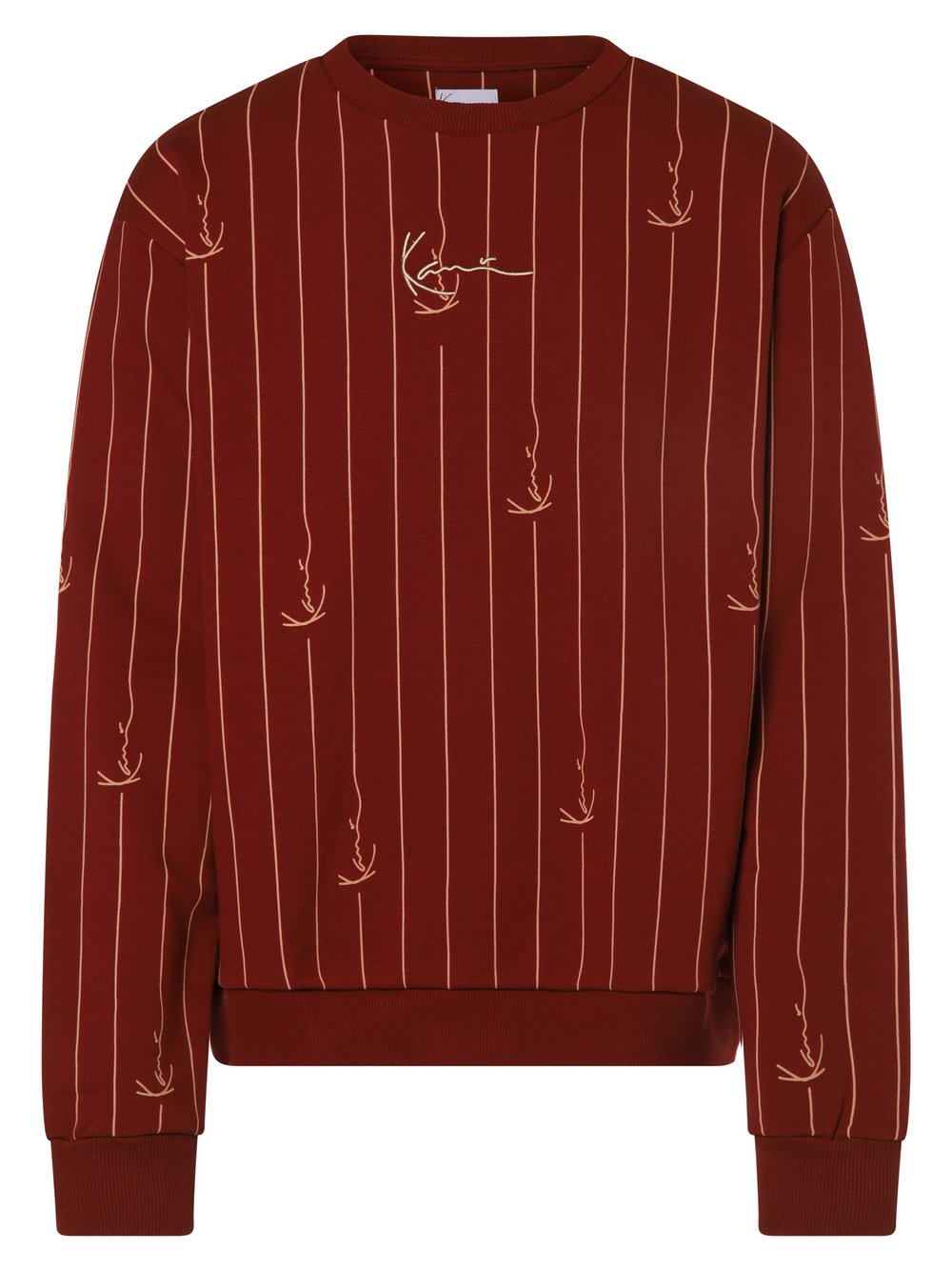 Karl Kani - Męska bluza nierozpinana, czerwony|beżowy