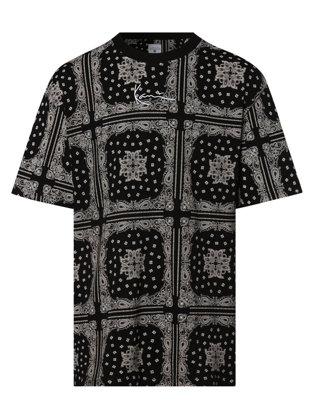 Karl Kani - T-shirt męski, czarny|beżowy
