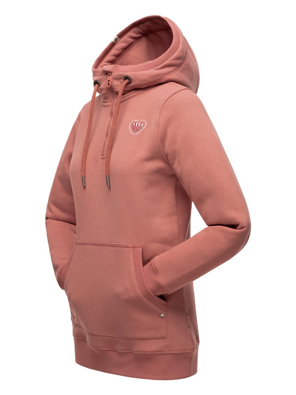 Navahoo Kapuzensweatshirt Damen Baumwolle rosa, XS