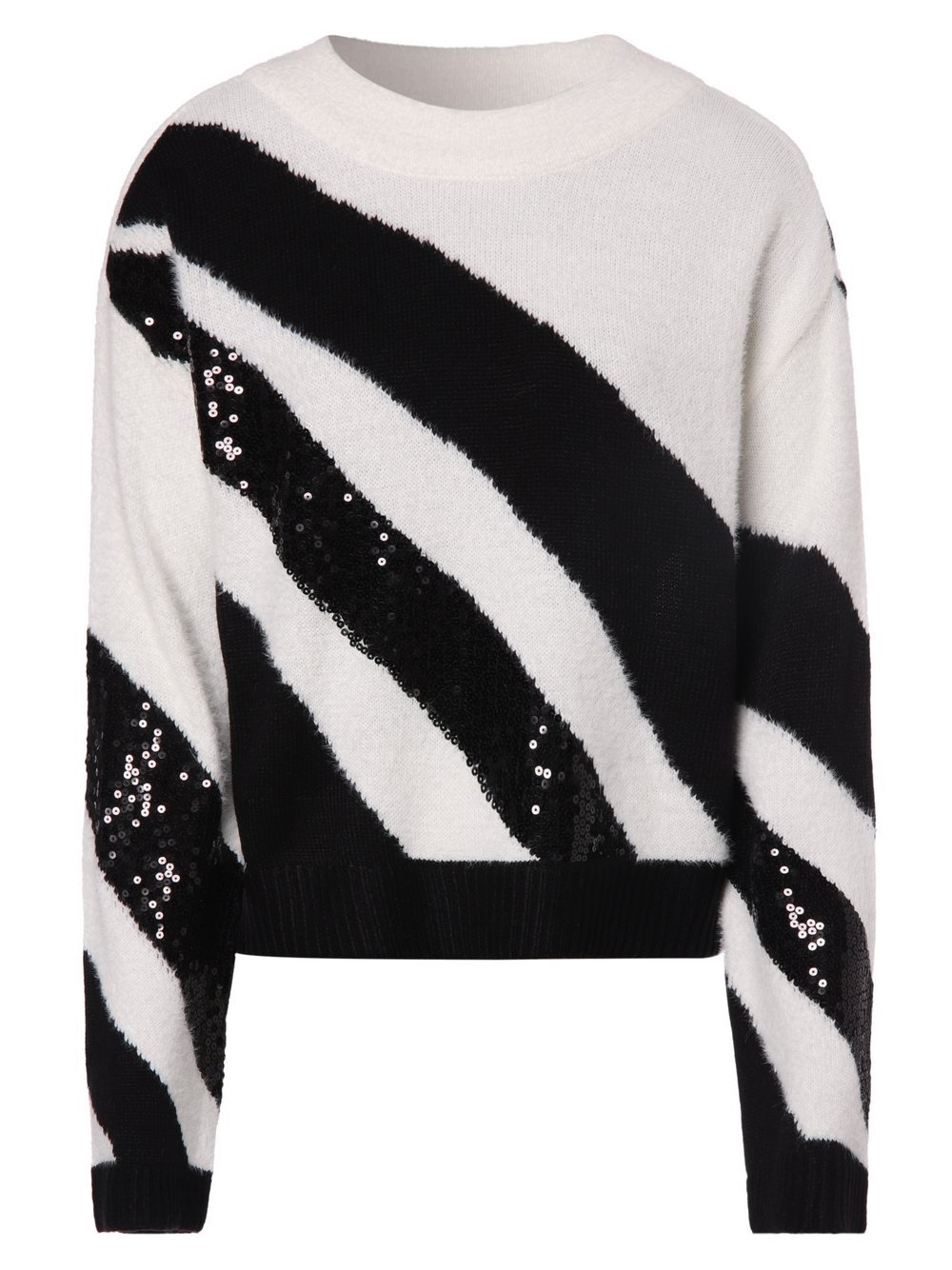 DKNY - Sweter damski, biały|czarny
