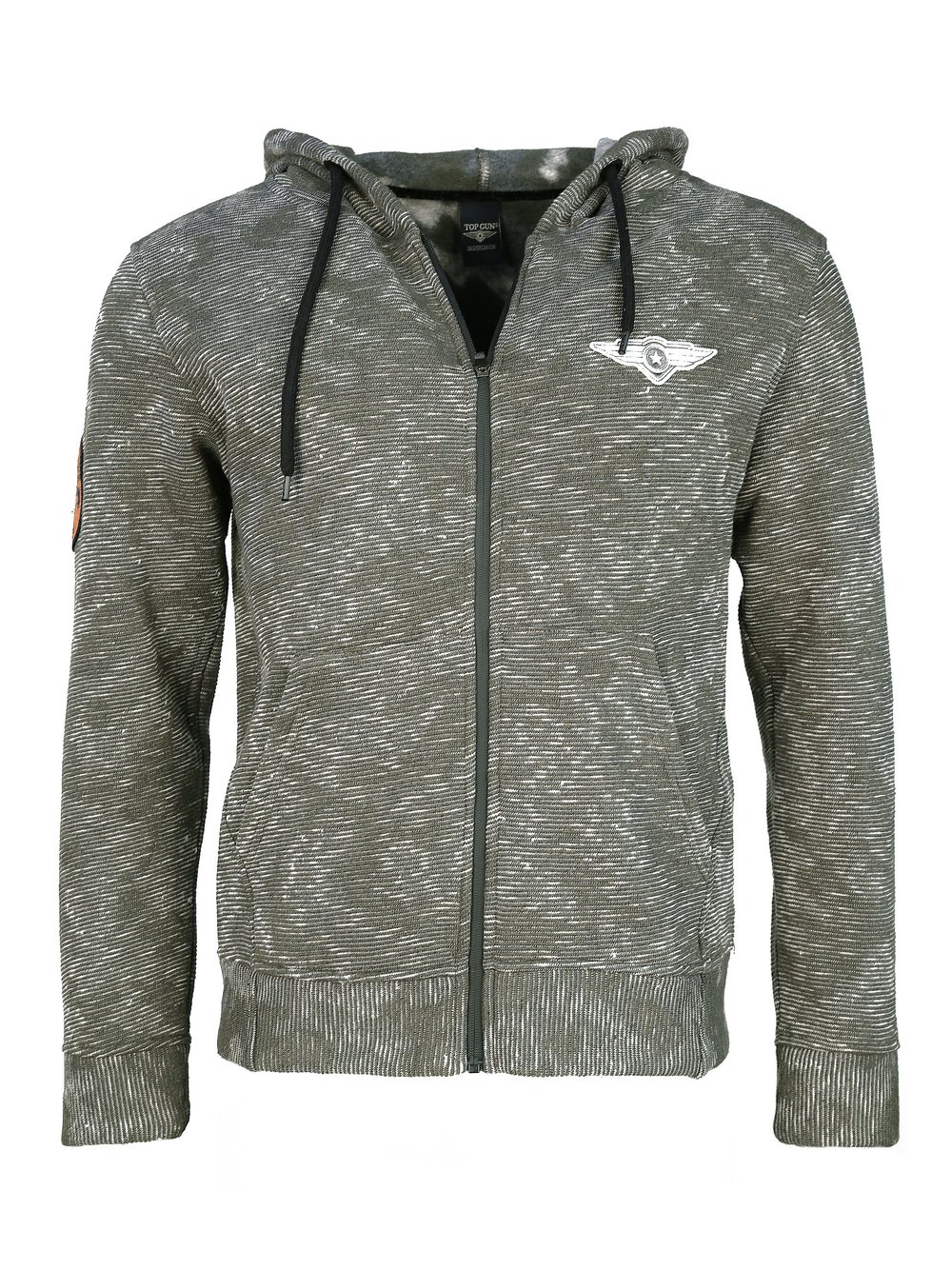 Topgun Zip-Hoodie Herren Baumwolle grün, M