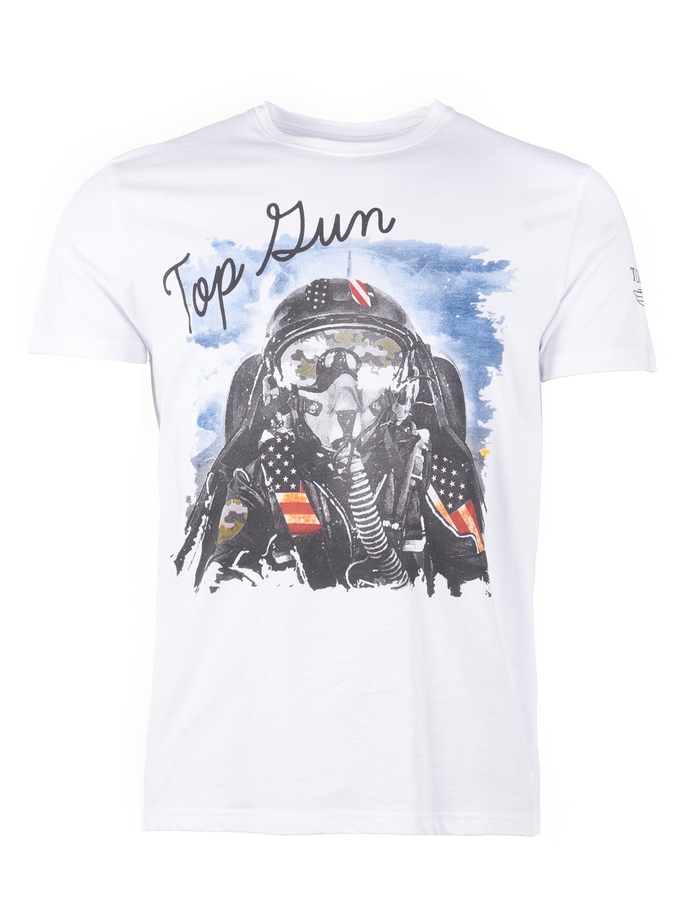 Topgun T-Shirt Herren Baumwolle weiß, S