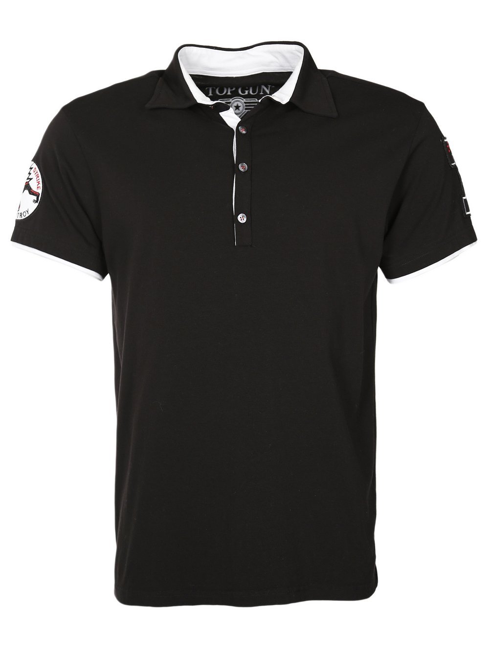 Topgun Polo Herren Baumwolle schwarz, S