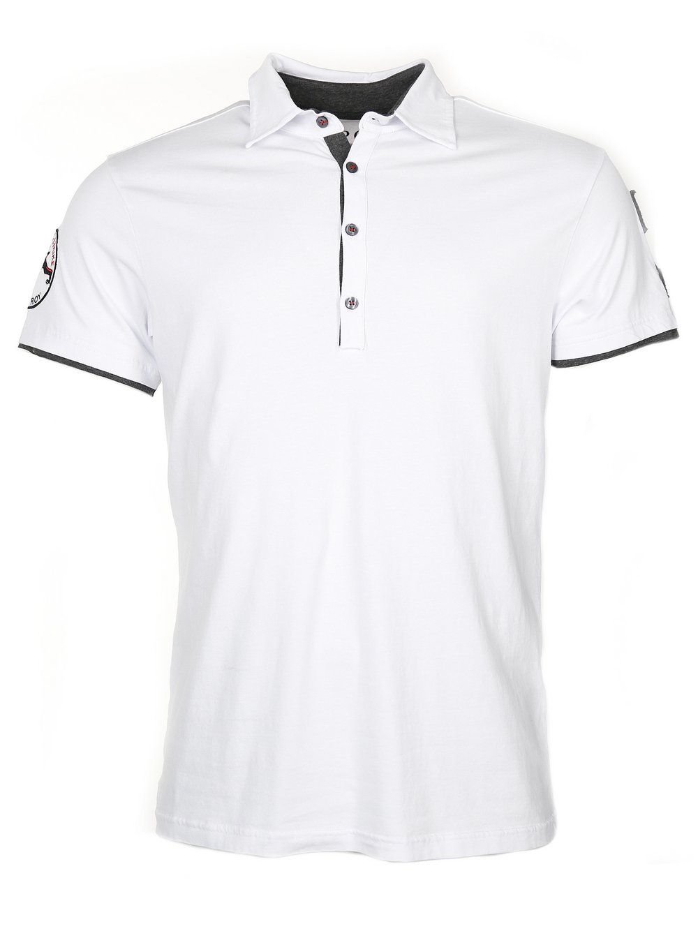 Topgun Polo Herren Baumwolle weiß, S