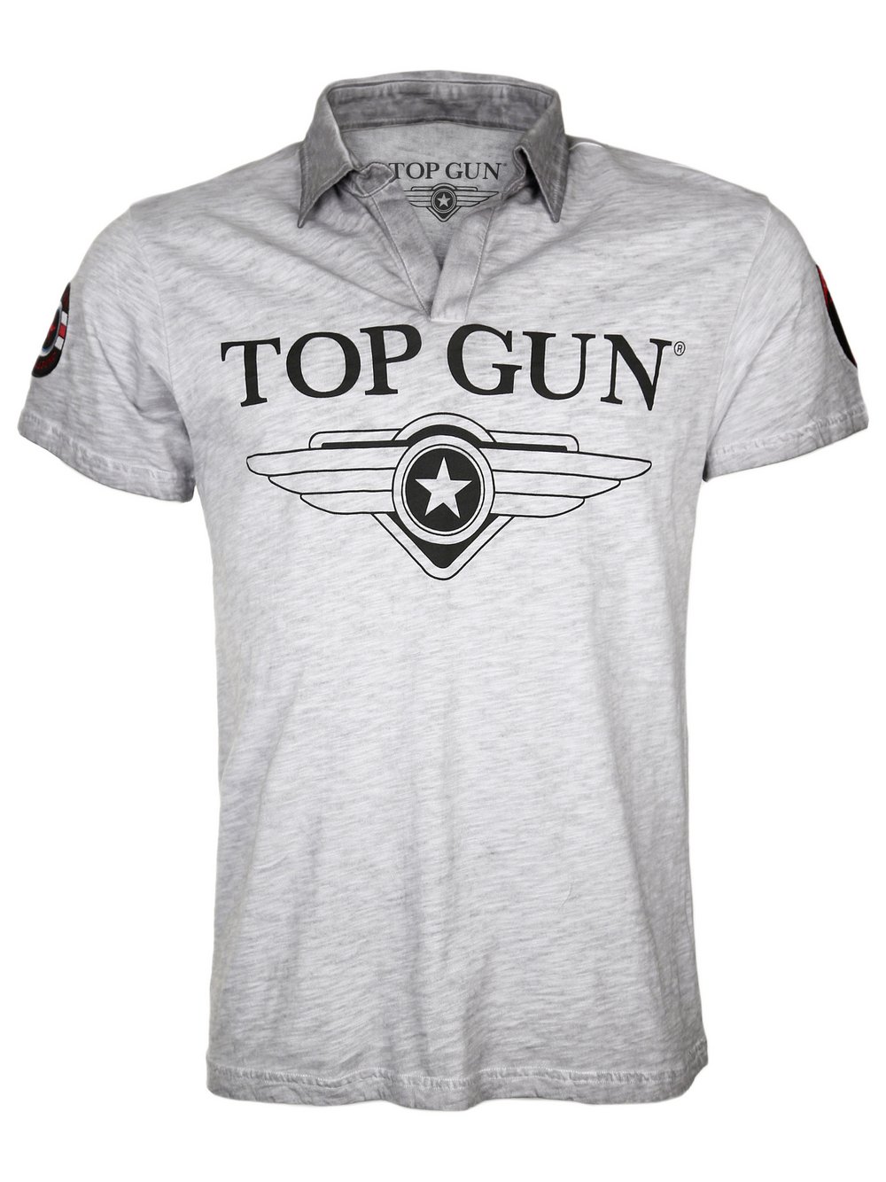 Topgun Polo Herren Baumwolle grau, XXL