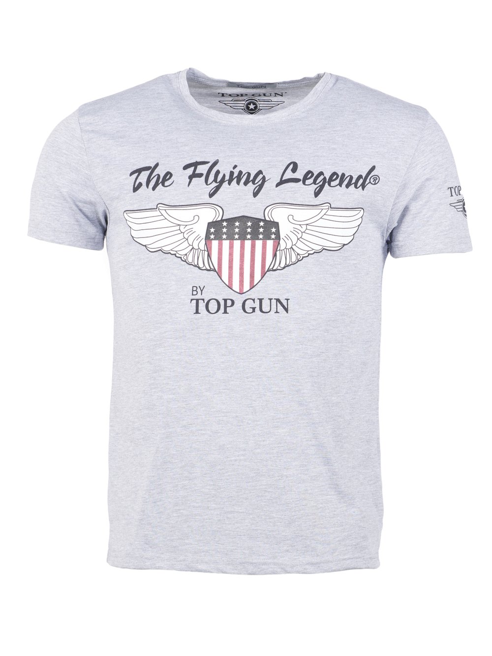 Topgun T-Shirt Herren Baumwolle grau, S