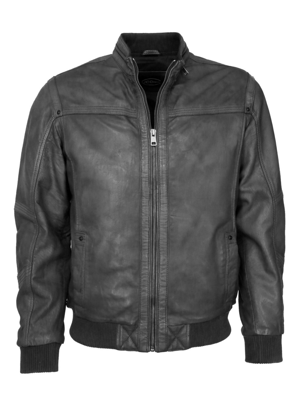 JCC Lederblouson Herren grau, M