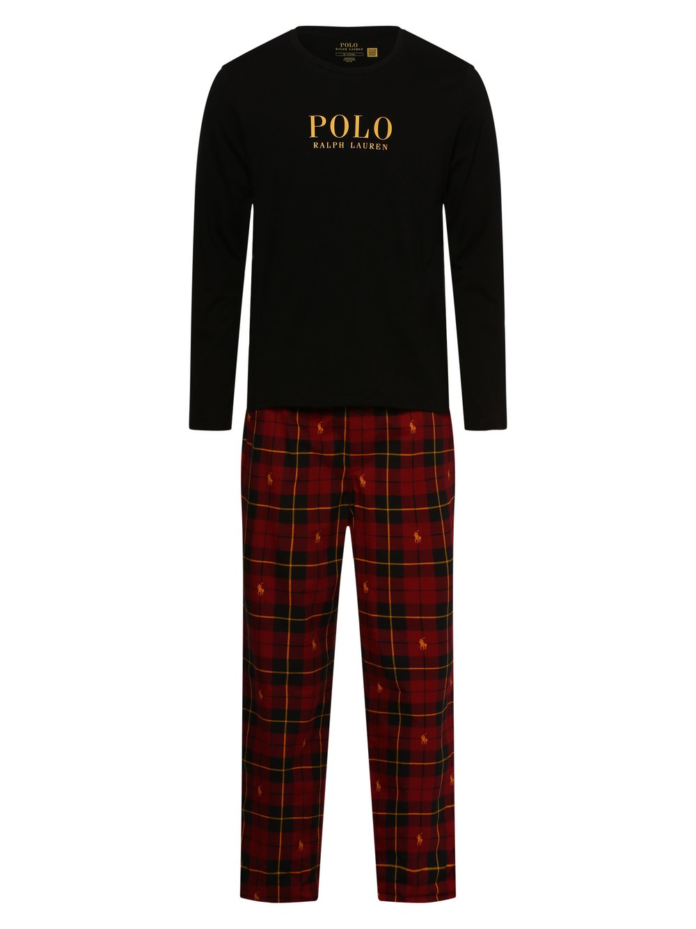 Polo Ralph Lauren - Piżama męska, czerwony|czarny|wielokolorowy