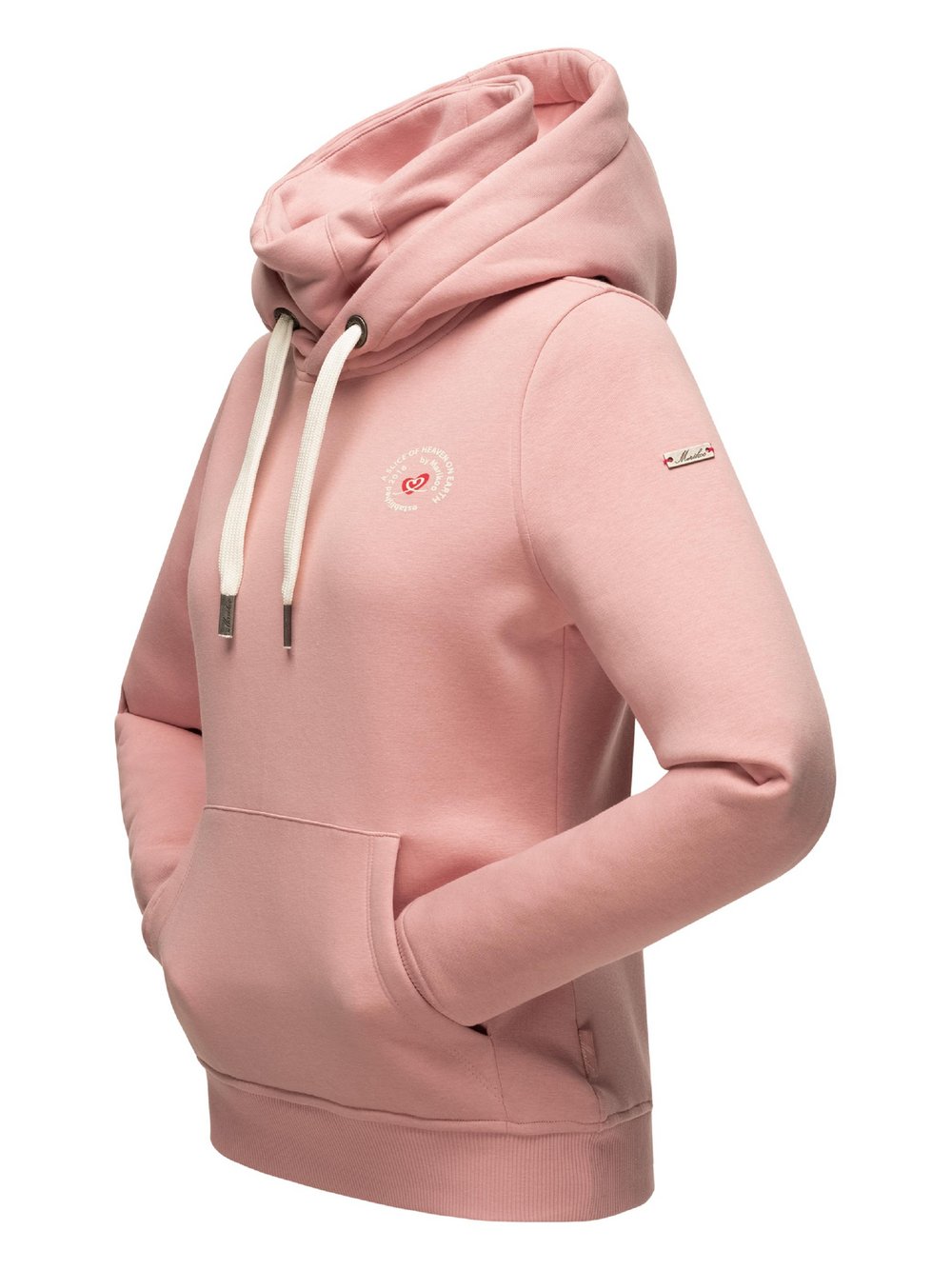 Marikoo Kapuzensweatshirt Damen Baumwolle rosa, S