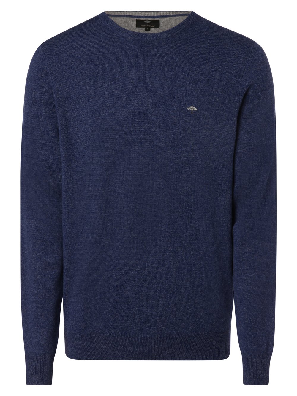 Fynch-Hatton - Męski sweter z mieszanki wełny merino i kaszmiru, niebieski