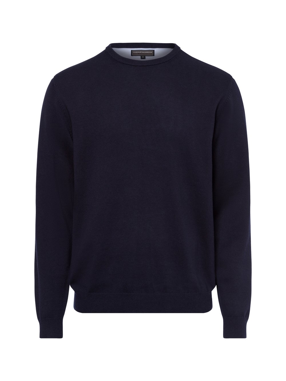 Finshley & Harding Pullover mit Cashmere-Anteil Herren Feinstrick blau, XXXL