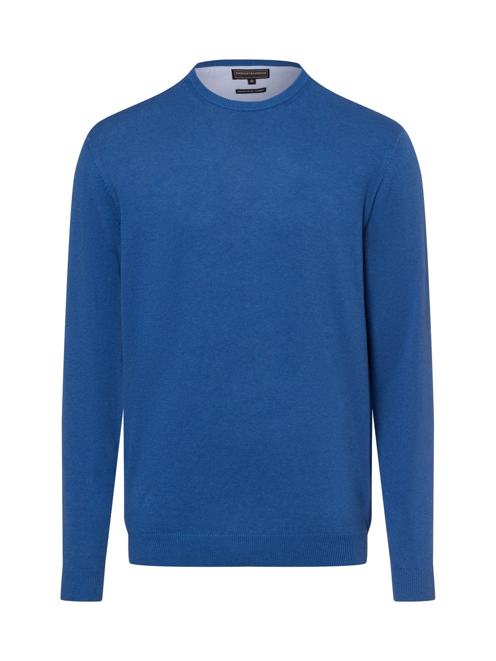 Finshley & Harding Pullover mit Cashmere-Anteil Herren Feinstrick blau, XXL