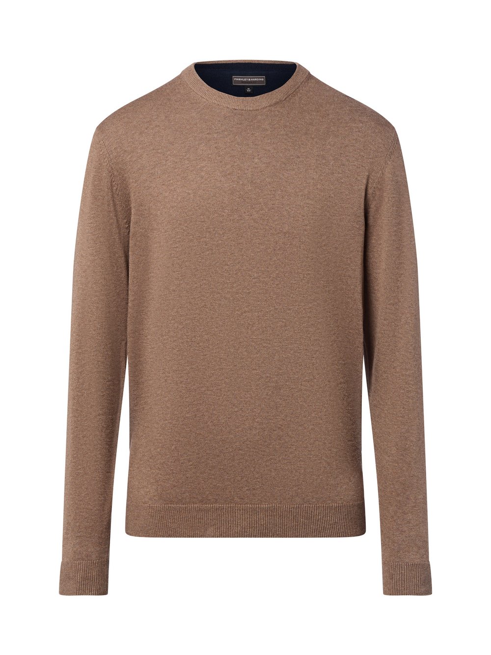 Finshley & Harding Pullover mit Cashmere-Anteil Herren Feinstrick braun meliert, XL