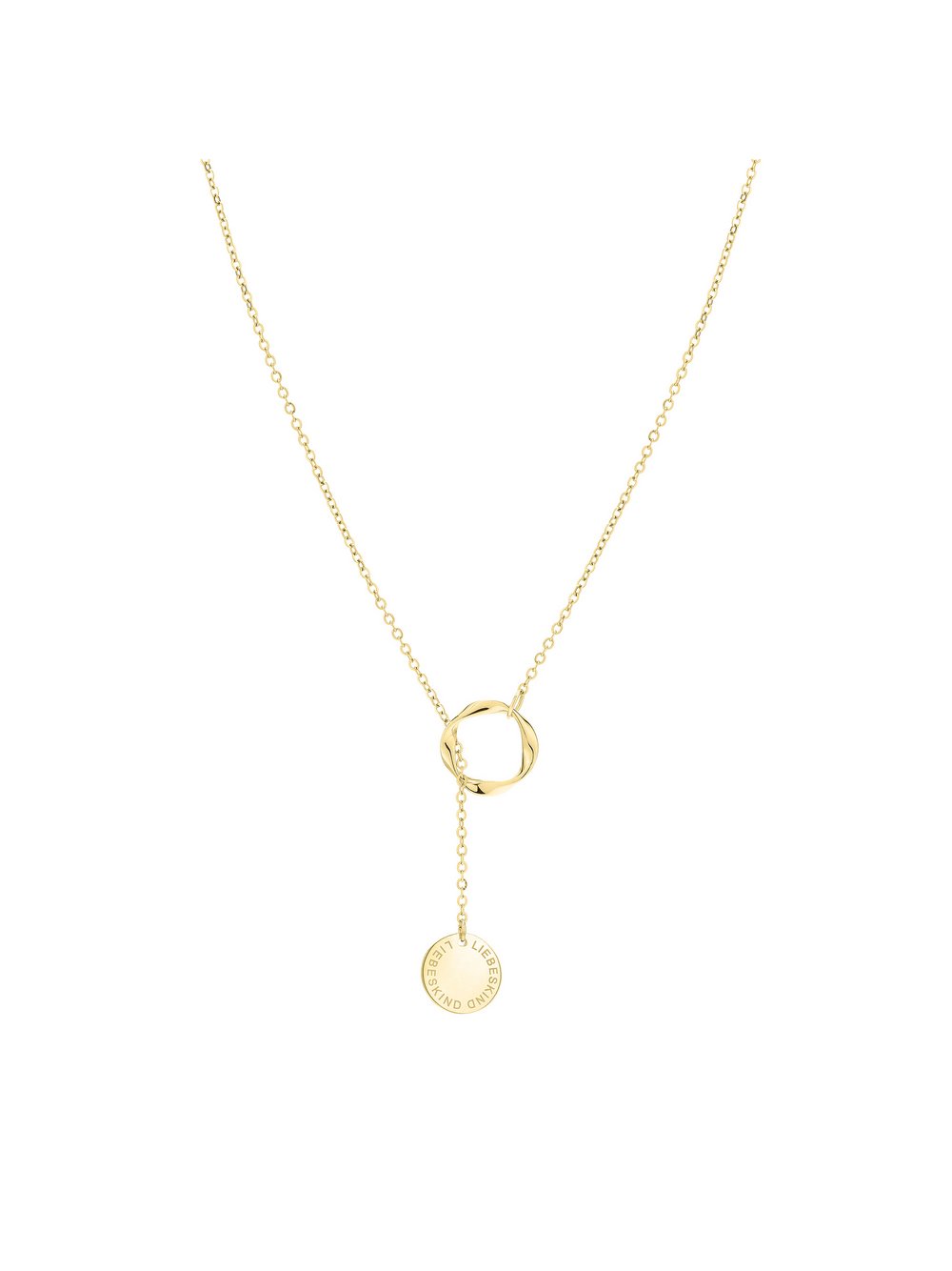 Liebeskind Berlin Halskette Damen Edelstahl gold, ONE SIZE