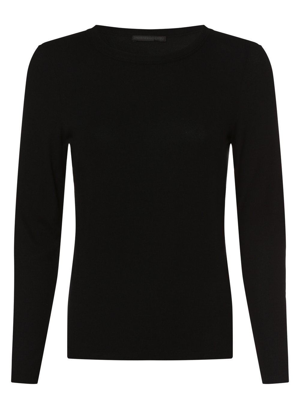 Drykorn - Damska koszulka z długim rękawem – Bajari, czarny