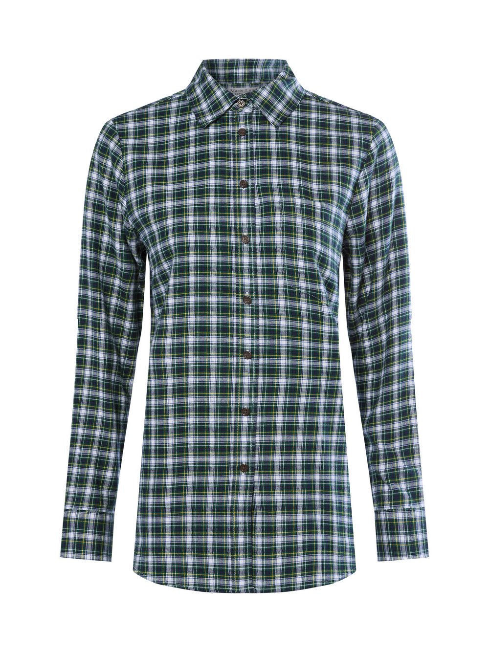 Marie Lund Hemdbluse Damen Regular Fit Baumwolle grün kariert, 42