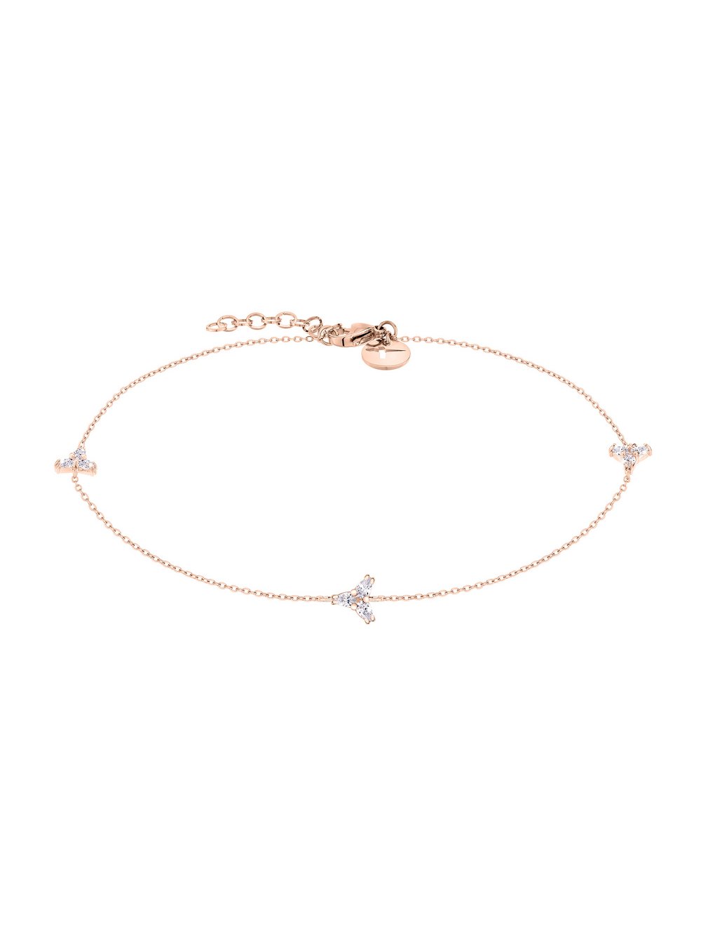 Tamaris Fußkette Damen Edelstahl roségold, ONE SIZE