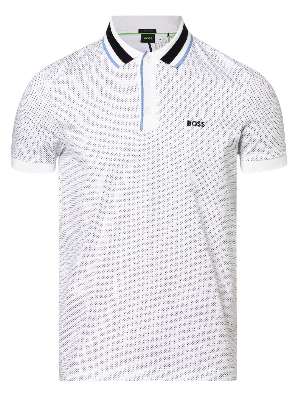 BOSS Green - Męska koszulka polo – Paddy 2, biały|niebieski