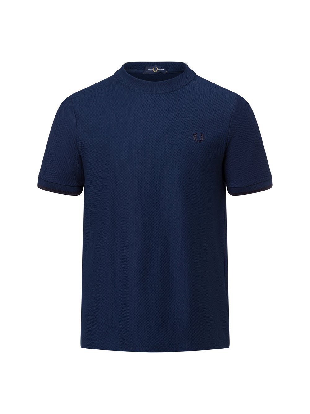 Fred Perry T-Shirt Herren Baumwolle blau strukturiert, M