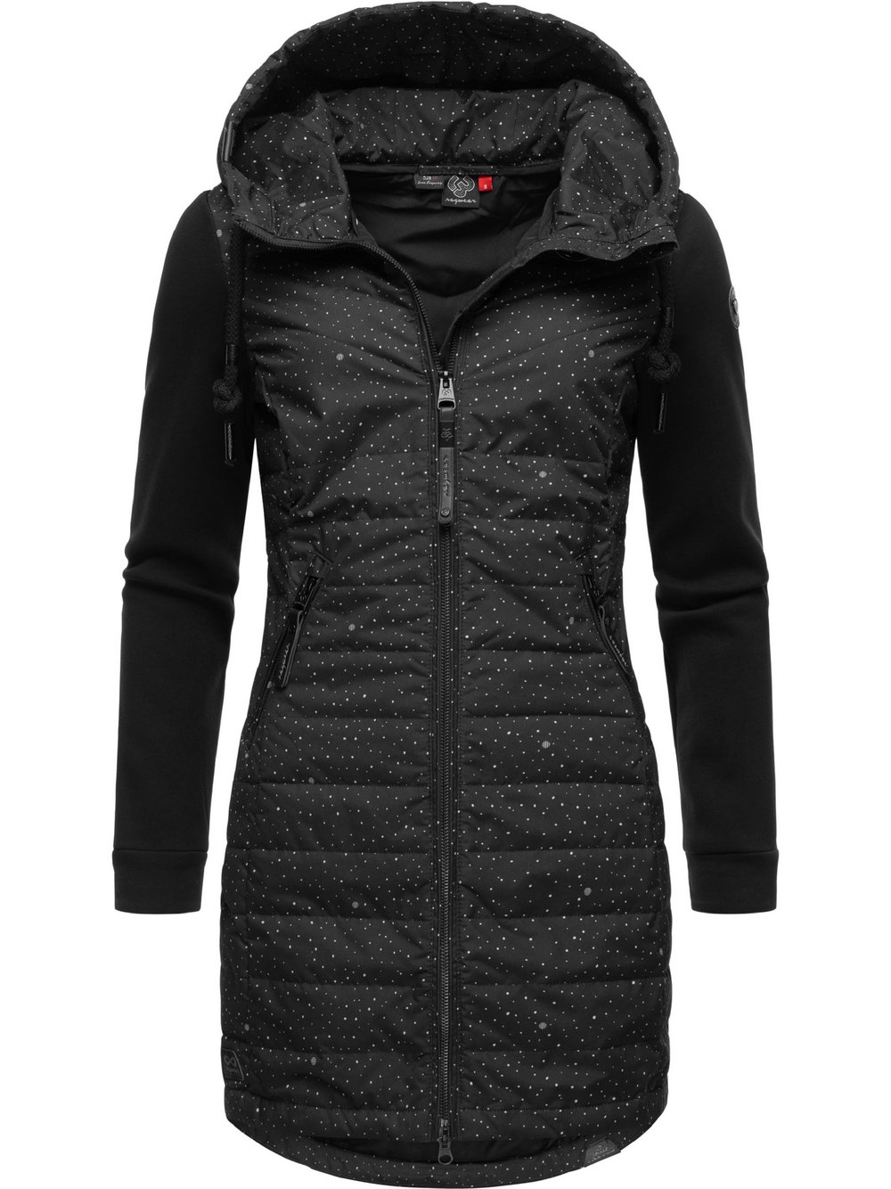 Ragwear Steppjacke Damen schwarz gemustert, M