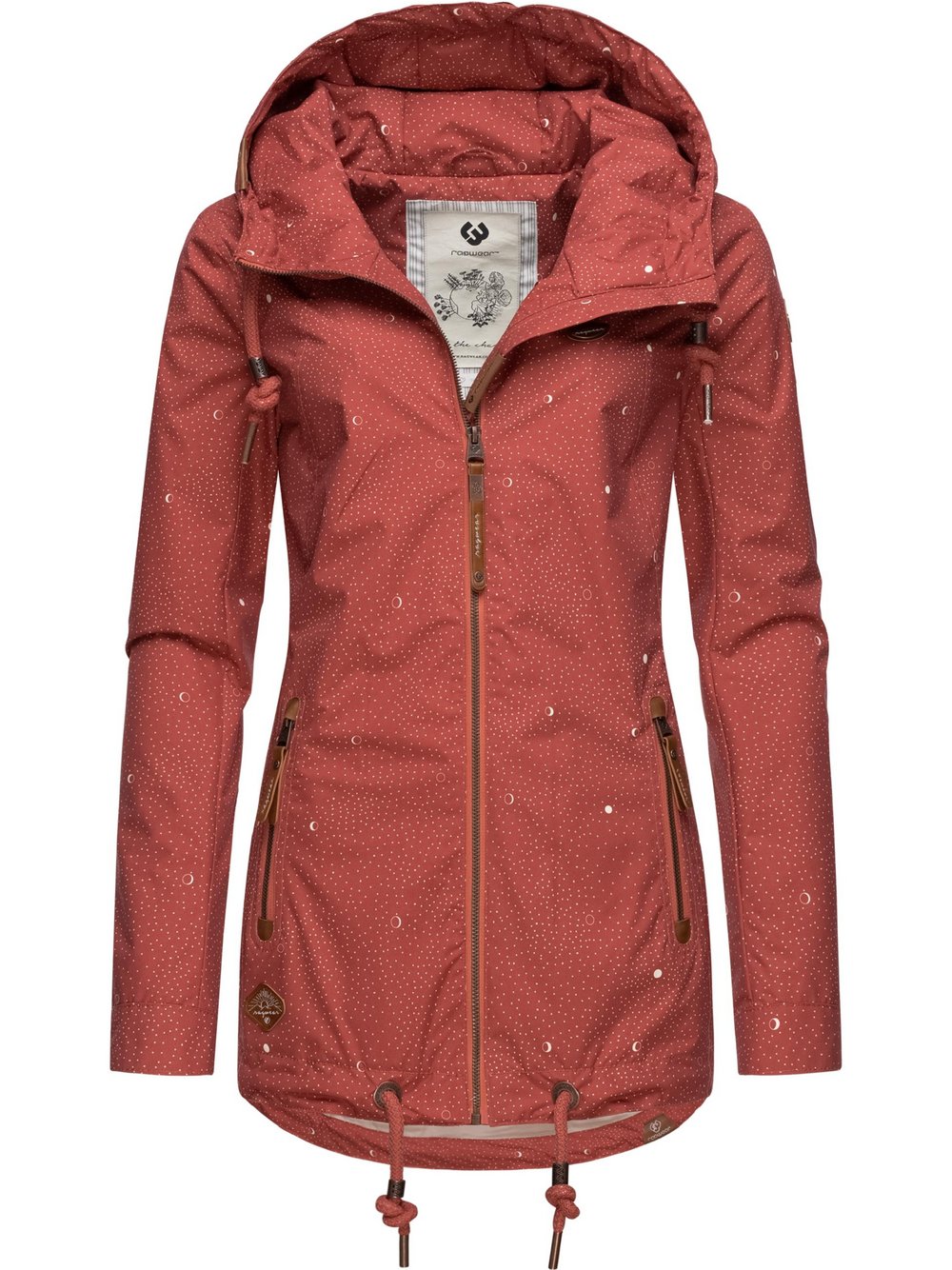 Ragwear Übergangsjacke Damen rot gemustert, XS