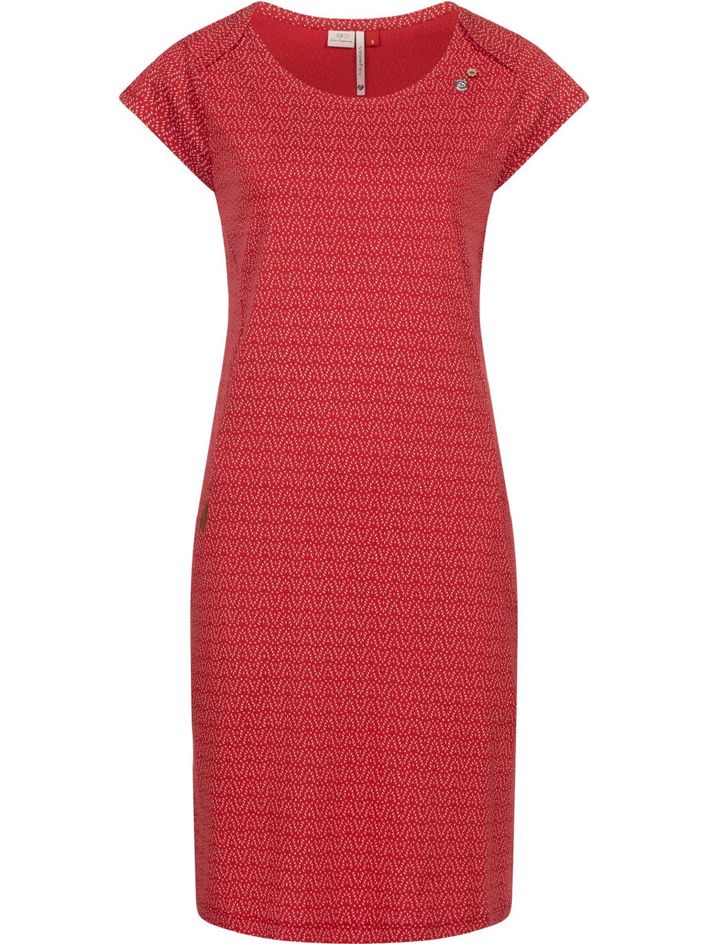 Ragwear Sommerkleid Damen Baumwolle rot gemustert, XS